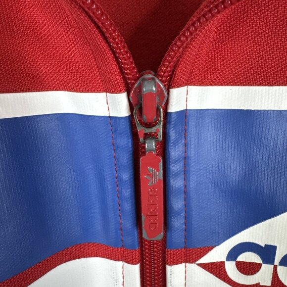 Vintage Adidas Originals Track Jacket Men’s M Red Trefoil 3-Stripe Retro - Picture 4 of 8